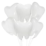 White Tooth Balloon Registered Dental Hygienist Graduation Fairy School Clinic Dentist Office Decoration, 6 Pack 22'' Dental Balloons For Birthday Baby Shower First Teeth Party Lost Tooth Celebration
