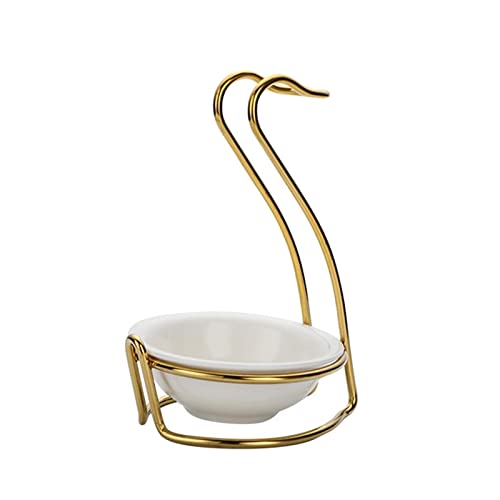 ＡＷＨＡＯ Support de Repose-cuillère Cuillère à Fente Stockage Multifonctionnel Porte-louche à Fouet Portable Vertical Repose-cuillère Debout pour comptoir à, Forme de Cygne