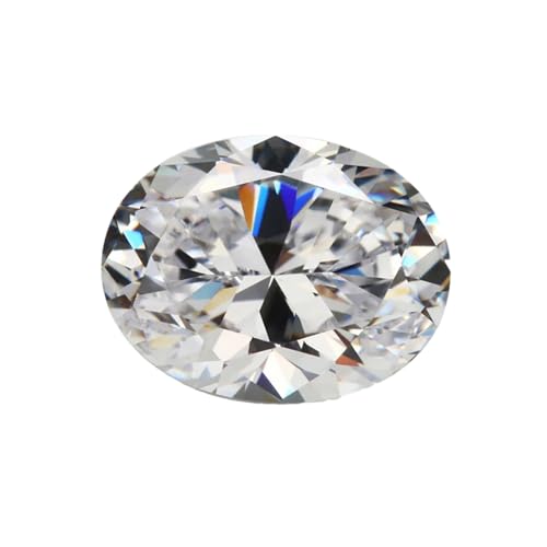 Moissanite ovale de prestige testée pour bague de fiançailles haute joaillerie