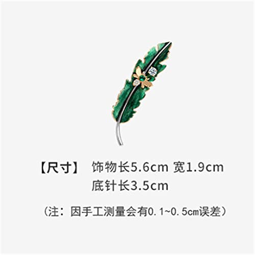 Broche de feuille faite à la main avec épingle de corsage féminine rétro - 3
