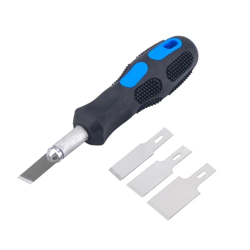 JAAGS Professional Auto Glass Pinchweld Scraper Tools, Auto Windscreen 4PCS Scraper and Blades Set, Windshield Removal Tool Kit with Surgically Sharp Blades. Very Sharpe Hand Craft Scraper kit
