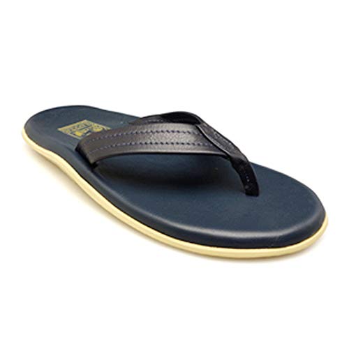 [アイランドスリッパー] リゾートサンダル ハワイ レザー ホワイト ネイビー PT202 レディース メンズ (NAVY, measurement_23_point_0_centimeters) [並行輸入品]
