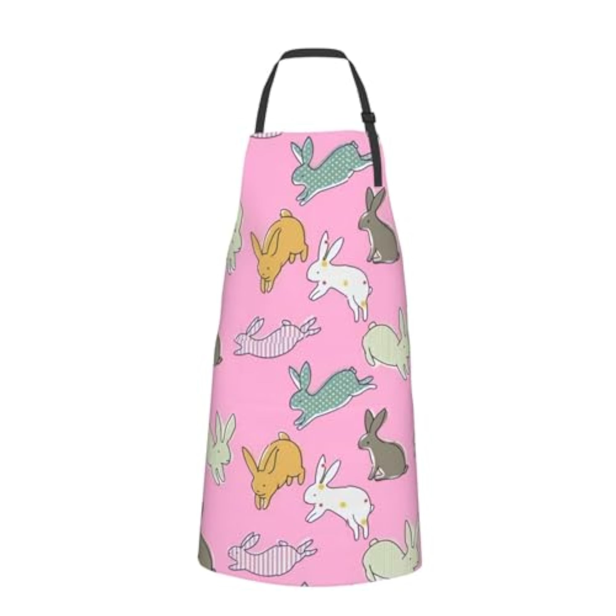 Easter Bunny Egg Pattern Print Adjustable Kitchen Apron
