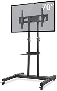 TAVR Mobile TV Stand Rolling TV Cart Floor Stand with Mount on Lockable