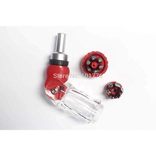 TrAdE Shop Traesio CACCIAVITE GIRAVITE PORTAINSERTI A CRICCHETTO Pieghevole 6 Inserti 6 in 1