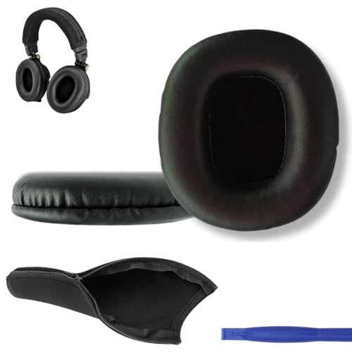 Image of Crysendo Headband & Cushion Combo for Boat Rockers 550 Headset | Replacement Soft Protein Leather, Memory Foam Ear Cushion & Neoprene Headband pad (Black)