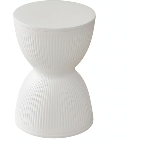 スツール 砂時計デザイン フットスツール チェア ファッションチェア 玄関チェア ディスプレイ サイドテーブル インテリア カルチャー シューズベンチ 多目的シーン (ホワイト)