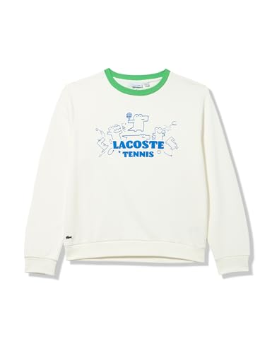 Lacoste Kids' Long Sleeve Crew Neck Large Front Graphic Sweatshirt