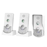 Sistema di citofono senza fili con 2 unità interne, portata 1000 m e funzione interfono, dispositivo esterno resistente alle intemperie per case e ville