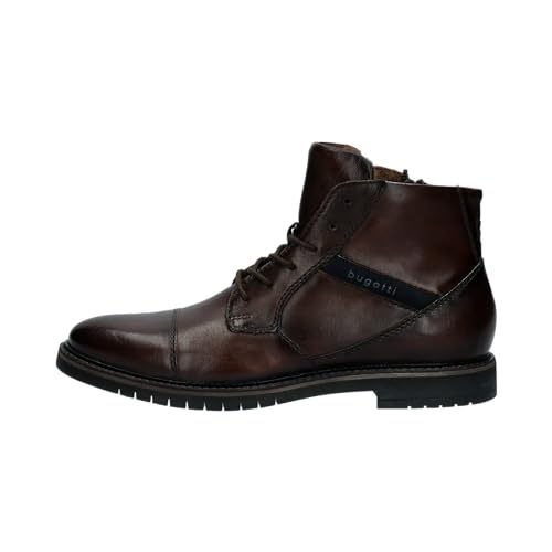 bugatti Herren Schnürstiefel, Männer Stiefel,uebergangsschuhe,schnürboots,halbstiefel,schnürung,Boots,Winterschuhe,mittelbraun...