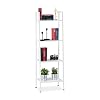 Relaxdays Pieds, Etagère en échelle 4 espaces Rangement, Plantes, HLP: 136 x 44 x 31,5cm, Blanc, Fer, Weiß, 5 cm