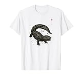 Japanische Sumi-e Tintenwaschung Wildlife Art Giant Salmander T-Shirt