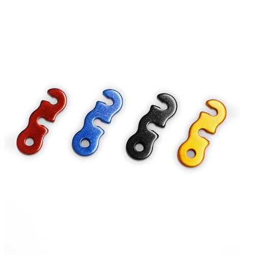 Qishing 20 Pieces Aluminum Alloy Guyline Cord Adjusters Rope Adjusters Tent Tensioners Tent Wind Rope Buckles Camping Accessories for Tent Camping Hiking Backpacking Outdoor Activity