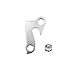 Derailleur Hanger 54 – Compatible with KHS Part 160, HARO RP-RD007 (LG G), Novara Hanger A – Fits KHS, HARO, Merida, Novara, Voodoo Frames – Silver Aluminum Alloy – with Screws