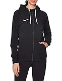 Normale Passform Nike Damen Nk Flc Park20 Fz Hoodie Sweatshirt, Black/White/White, M EU