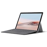 Microsoft Surface Go 2, 10 Zoll 2-in-1 Tablet (Intel Pentium Gold, 8 GB RAM, 128 GB SSD, Windows 10 Home S) + Surface Go Signature Type Cover Platin Grau