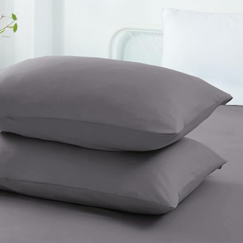 PRIME LINENS 4 Pcs Duvet Cover Set with Matching Fitted Sheet 30 cm Deep - Soft Breathable Premium Microfibre Quilt Cover Bedding Set (Silver/Grey, Double) - Image 5