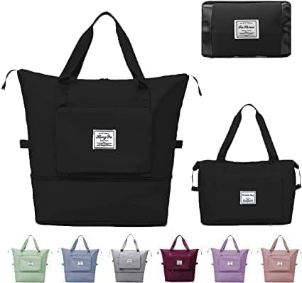 Saanshvi Creation | Large Capacity Folding Travel Bag Lightweight Waterproof Carry Luggage Bag Travel Duffle Handbags Travelling Bag (Black)-picture-15