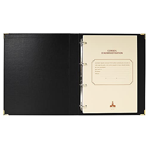 Le Dauphin Einband Fachpresse Verwaltungsrat Qualität, mit 100 Blatt, schwarz