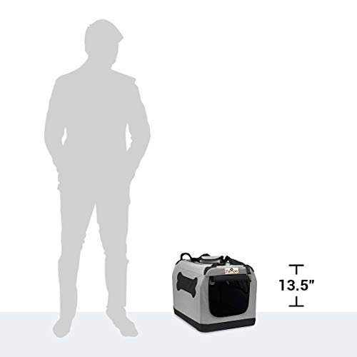 Zampa Dog Carrier Crate for Extra Small Dogs 19.5“x13.5”x13.5