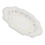 LABRIMP Plato de Cerámica con Diseño de Conejo Elegante Plato para Servir Frutas y Aperitivos para Decoración de Pascua Casa y Restaurantes