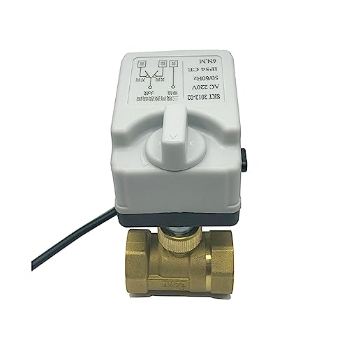 Válvula de dos vías motorizada 24VDC de 1/2 pulgada con control de 2 puntos de 3 cables 6