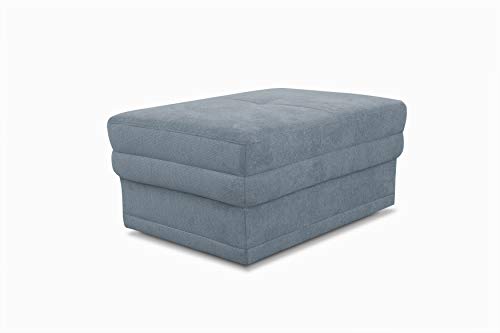 CAVADORE Ivar Sofás, Tejido fácil Cuidado y Resistente (90% poliéster, 10% Poliamida), Paris Azure, Longchair Links