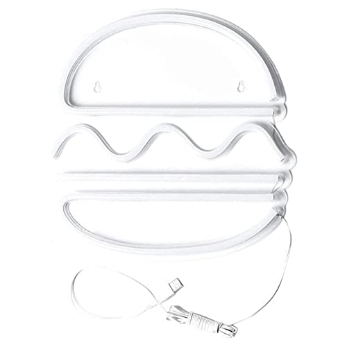 Néon Hamburger lampe murale LED pour illuminer un mur sombre facilement