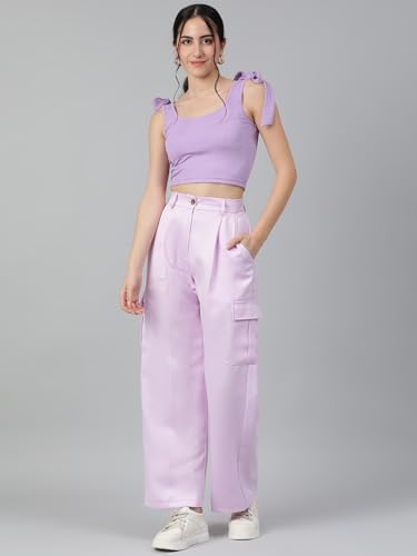 Image of KOTTY Women's High Rise Relaxed || Straight || Joggers Fit Cargo's for Pants || Trousers