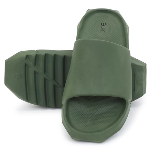 Image of Hygear Men's Geometry EVA Slides | Ultra Soft Cushion | Lightweight | Waterproof | Stylish |Anti-Skid | Comfortable Everyday Slides for Men