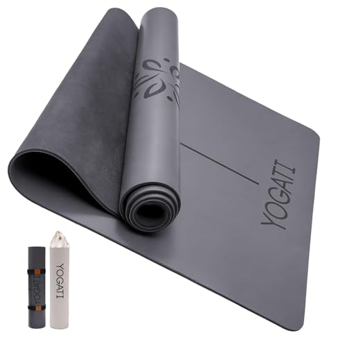 YOGATI Yogamatte rutschfest aus Naturkautschuk. Yoga matte mit...