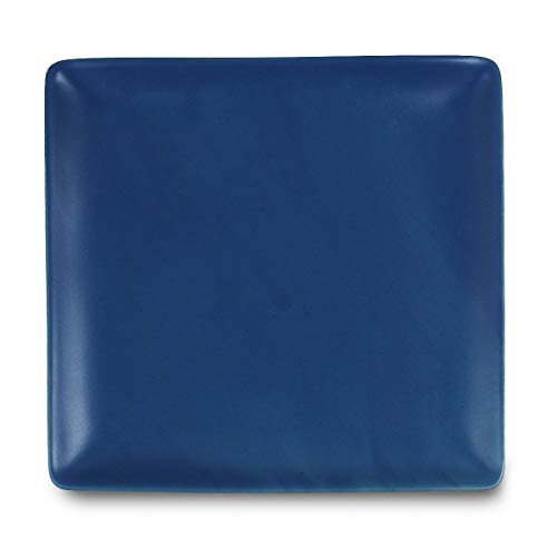 CtoC JAPAN OP-957485 Hasami Ware Square Plate, 6.1 x 6.1 inches (15.5 x 15.51.4 cm), Bread, Blue, Matte