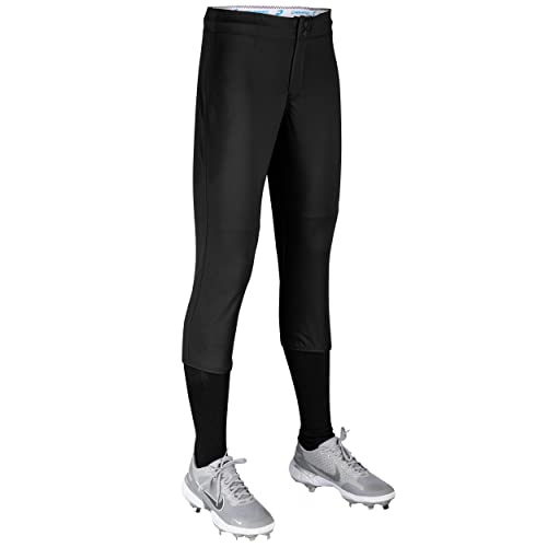 Calça de softbol Champro Girls Fireball, Preto, Girls' Medium