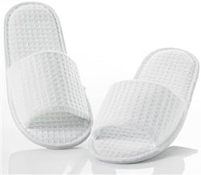Set of 3 Premium Waffle Weave Slipper Open Toe Unisex