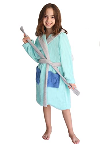 LEBENGOOD - Albornoz Niñas Algodón: Niña, Infantil - 100% Algodón OEKO-TEX®️ - 2 Bolsillos, Cinturón, Capucha, Albornoces Felpa muy suave con bordados para niñas (2-4, Rabbit) Cover