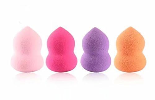 4Pcs Pro Beauty Makeup Blender Foundation Puff Multi Shape Sponges for Unisex Girls Women Soft Random Color Durable and Fashion