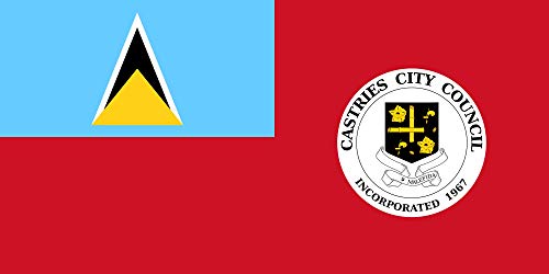 Drapeau Castries grand format résistant aux intempéries pour extérieur