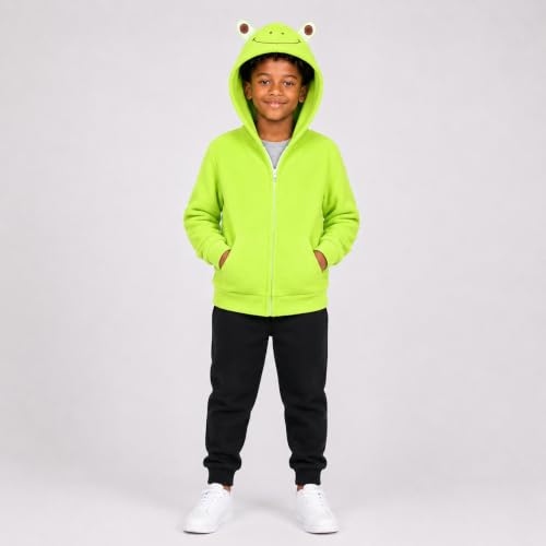 Image of Mud Kingdom Fleece Hoodies Jacket for Boys Girls Full Zipper Long Sleeve Happy Halloween