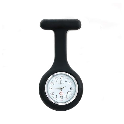 SHUBEIEUMI Montre à Gousset D'infirmière, Infirmière Montre Broche en Silicone avec Broche, Cadeau pour Les infirmières et médecins