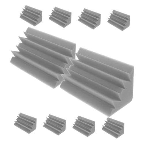 Panneaux d’insonorisation acoustiques Abaodam 10 pcs gris en mousse de 12x12x24 cm pour murs