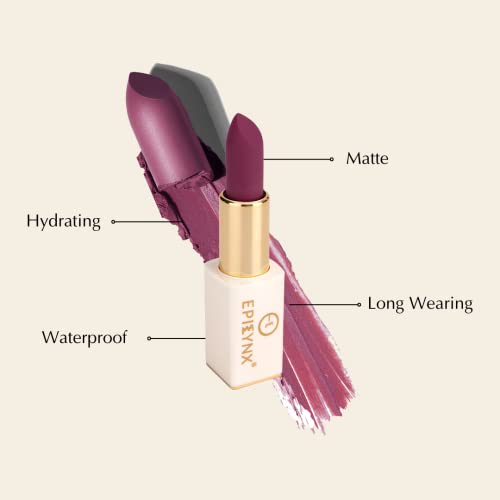 Epilynx By Dr. Liia Matte Lipstick - Highly Pigmented With Vibrant And Soft Shades - Easy-To-Apply Matte Finishes - Gluten Free And Vegan #TOP2