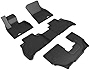 3D MAXpider Custom Fit Kagu Floor Mat (Black) for 2019-2023 BMW X7 (G07) 7-Passenger - 1ST Row 2ND Row 3RD Row