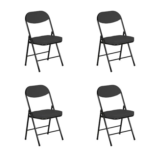 Hooma: Juego de 4 sillas plegables cómodas