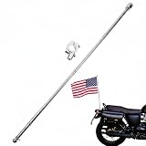 DOITOOL Adjustable Motorcycle Flagpole Pole, 47in Retractable Bike Flag Pole, Telescopic Motorcycle Bicycle Flag Mounts for ATV UTV Golf Cart Wheelchair Dirt Bike Mount
