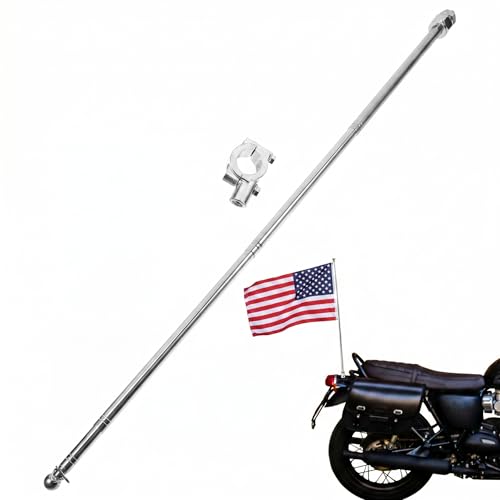 DOITOOL Adjustable Motorcycle Flagpole Pole 47in Retractable Bike Flag Pole Telescopic Motorcycle Bicycle Flag Mounts for ATV UTV Golf Cart Wheelchair Dirt Bike Mount