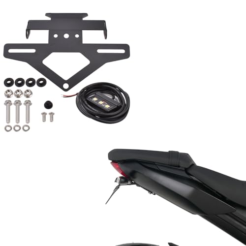 SHINKXMT Motorrad-Kennzeichenhalterung, kompatibel mit Tr&iu&mp&h Daytona 660 Daytona660 Daytona-660 2024 2025, seitliche Kennzeichenhalterung, Aluminiumlegierung, Kotflügel-Eliminator-Kit