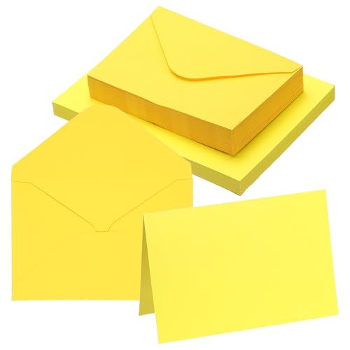 Tarjetas de felicitación en blanco y sobres PATIKIL paquete de 50 juegos 4x6 pulgadas plegables