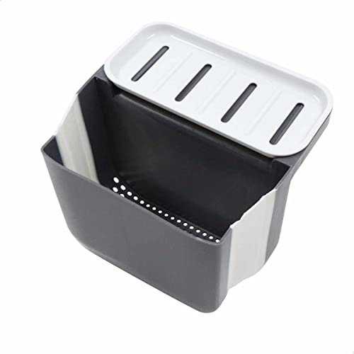 Ajustable Sink Strainer Colador Fregadero - Cesta Drenaje Cocina Organizador Bandeja Almacenamiento para Platos Cepillos Frutas y Verduras Alimentos Artículos Limpieza, Gris Cover