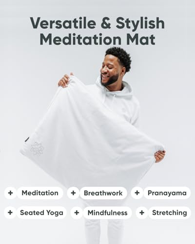 Image of Mindful & Modern Zabuton Meditation Mat - Cotton Filled Yoga and Meditation Pad - Zabuton Meditation Cushion for Kneeling and Sitting Support - Large Rectangular Sitting Floor Pillow for Bench or Zafu