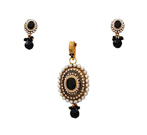 Ónice negro de 55Carat en cobre dorado para lucir en eventos y cenas